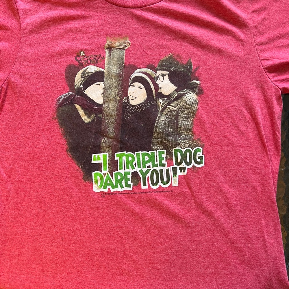 Red Graphic T-Shirt with Movie Quote